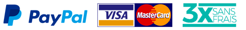 Moyens de paiement : Paypal, Visa, MasterCard, 3 fois sans frais
