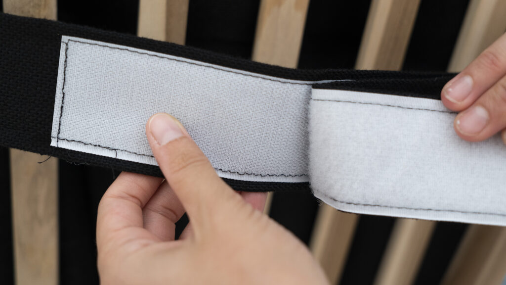 bandes scratchées coussin transat