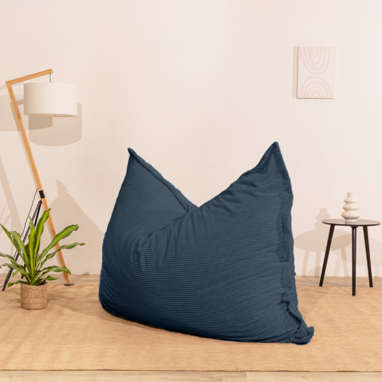 pouf en velours côtelé 140x180 cm
