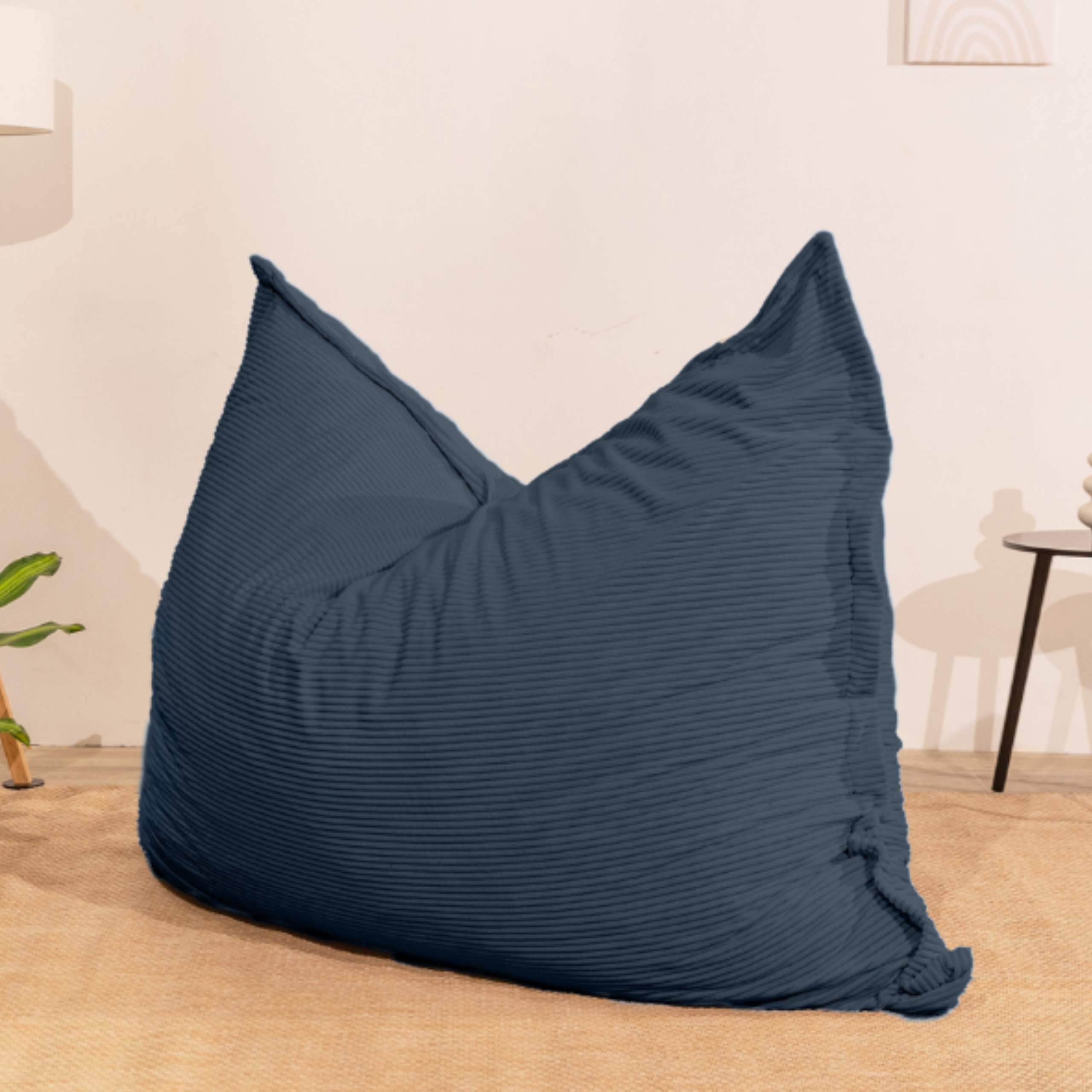Miniature pouf velours côtelé