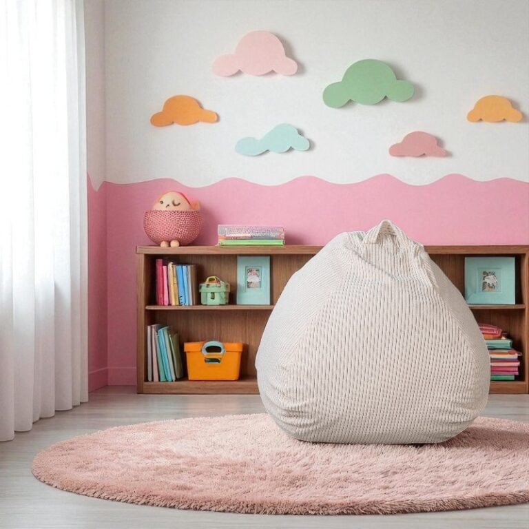 Pouf poire chambre d'enfant