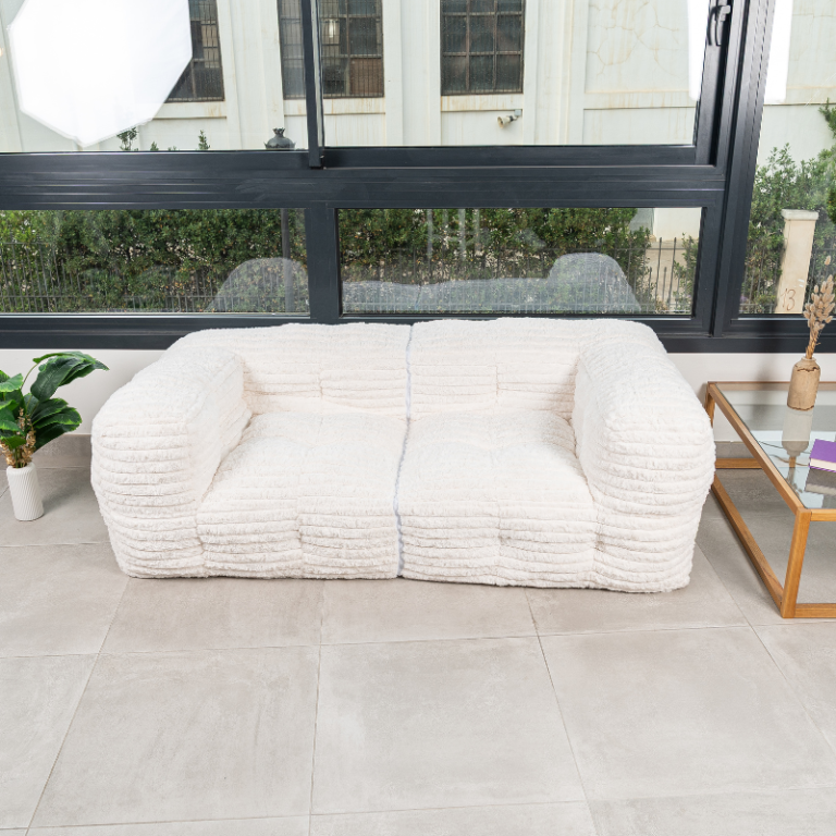 Canapé modulable blanc intérieur Bananair