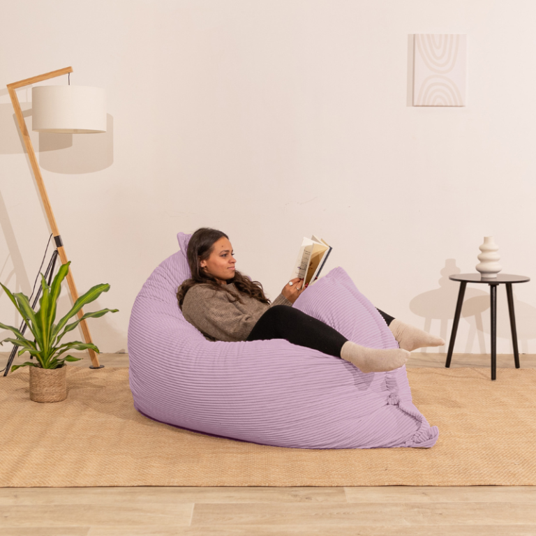 Pouf 140 x 180 velours côtelé