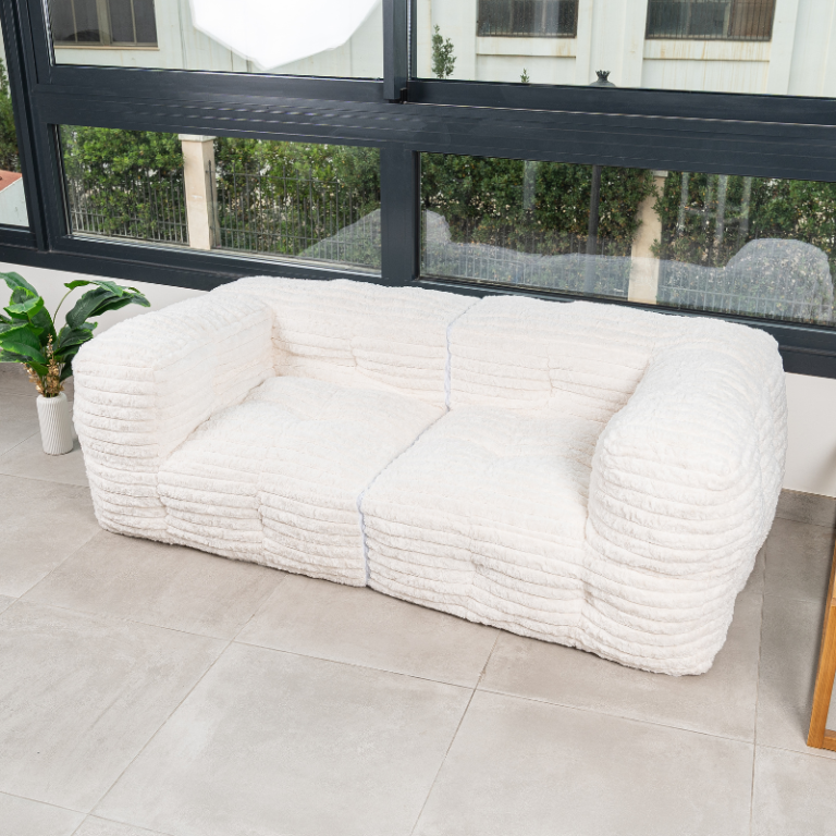 Canapé modulable intérieur Blanc Bananair