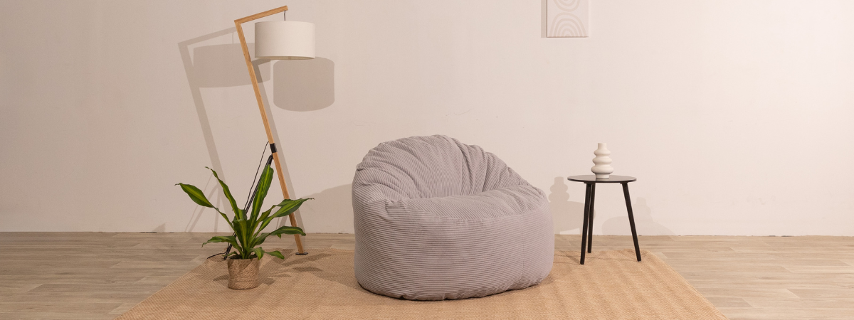 Pouf 100 cm velours côtelé Bananair