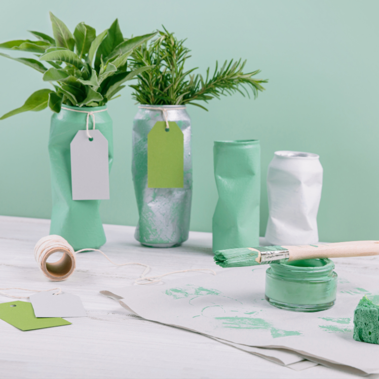 Upcycling canette pot de fleurs