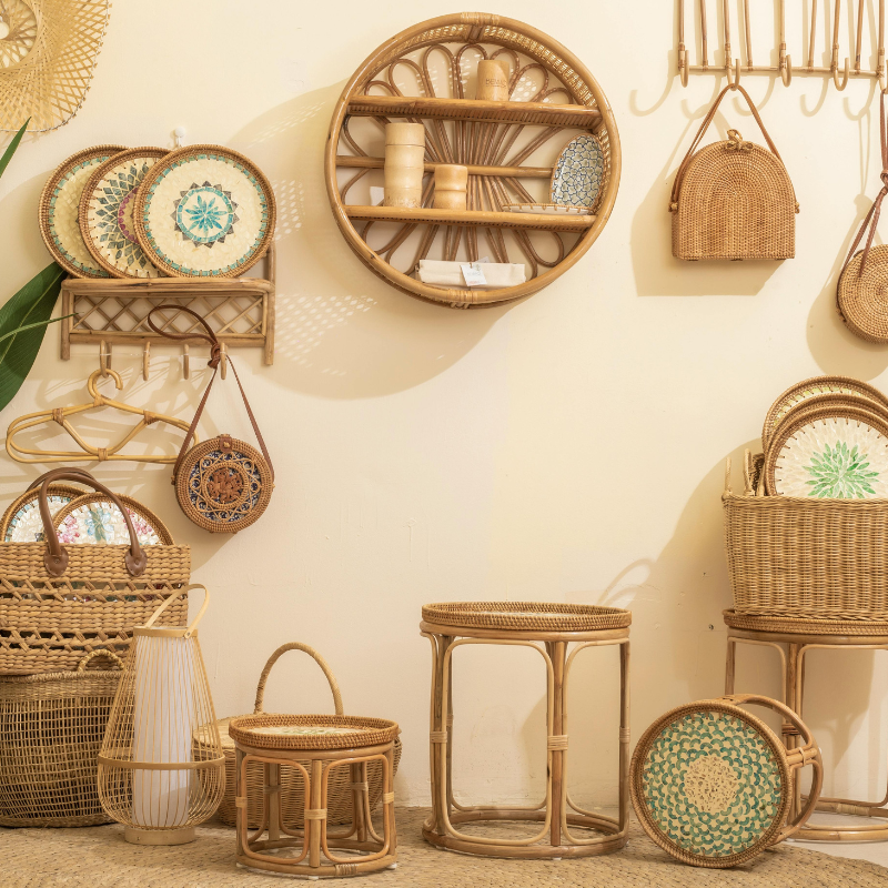 Décoration naturelle et matières brutes
